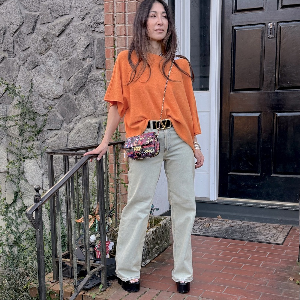 Acid Wash wide leg jeans